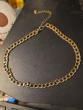 Gold Cuban 5mm 18in W Extender To 24in Chain Link Necklace